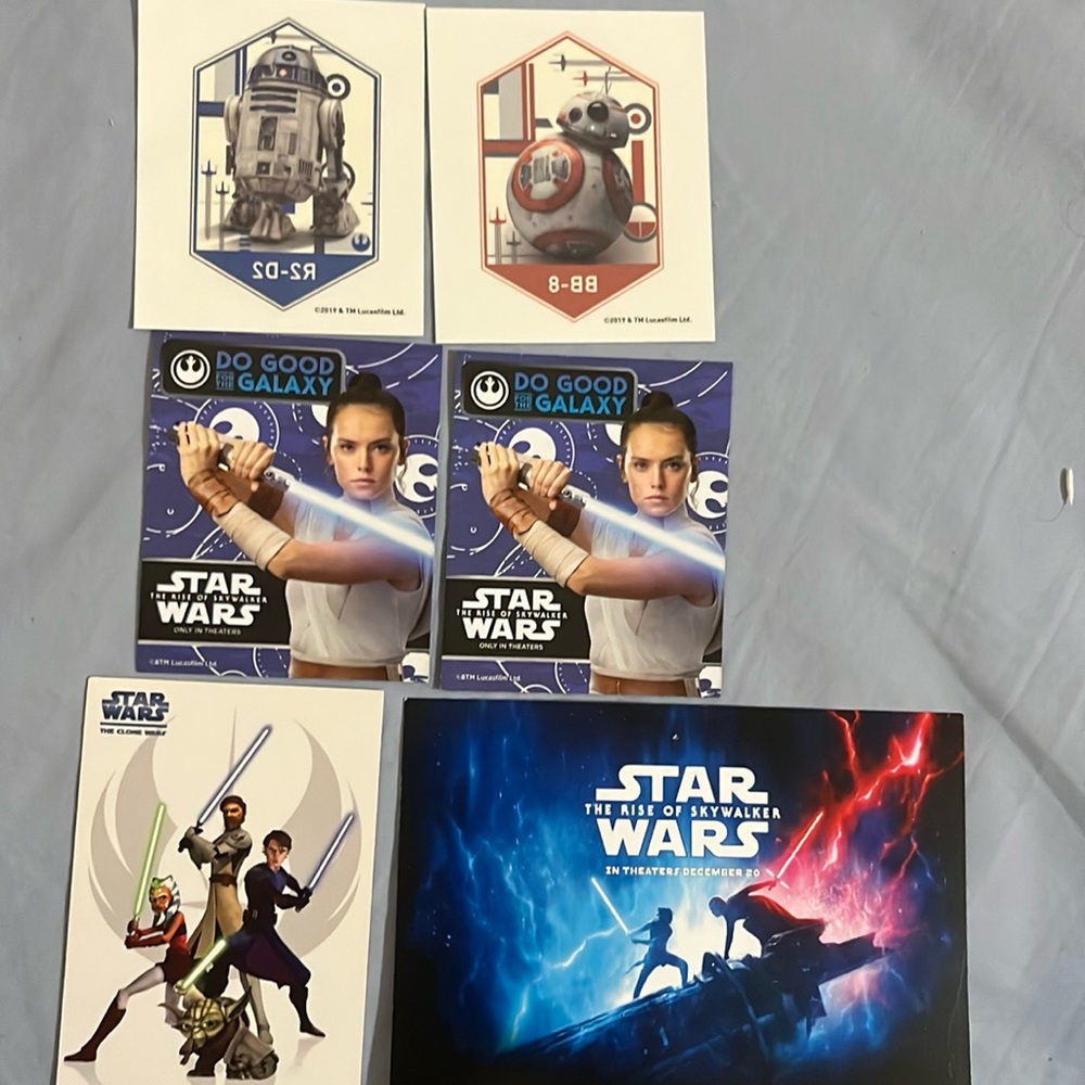 Star Wars BOTH NEW Tattoo R2-D2 & BB-8 2019 Rise Do Good Galaxy + BONUS cards